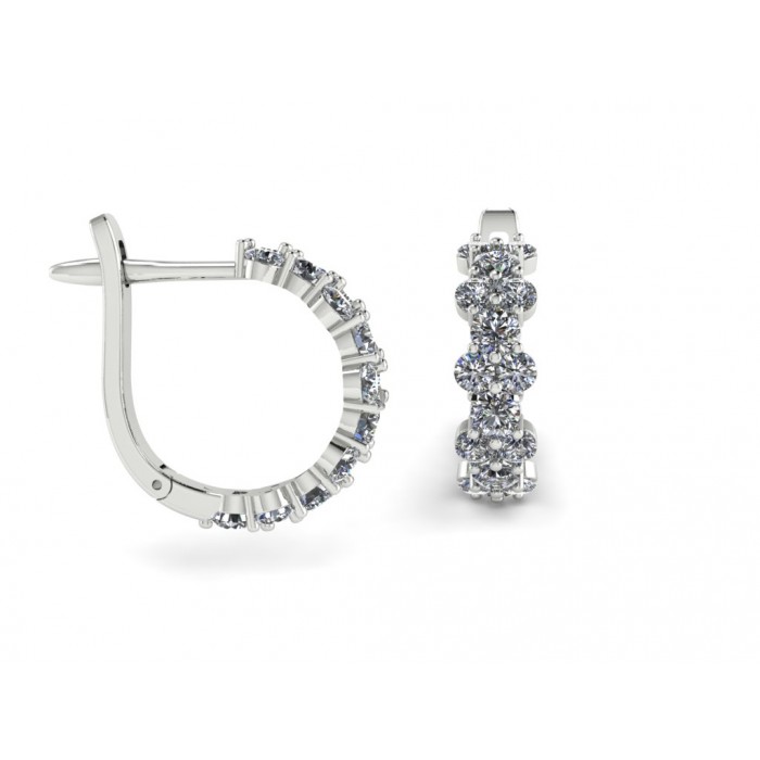 Сережки з діаманатами у формі доріжки "Melody"