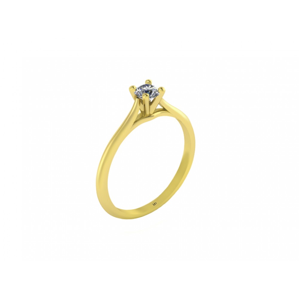 Кольцо для помолвки из золота с бриллиантом RYD003