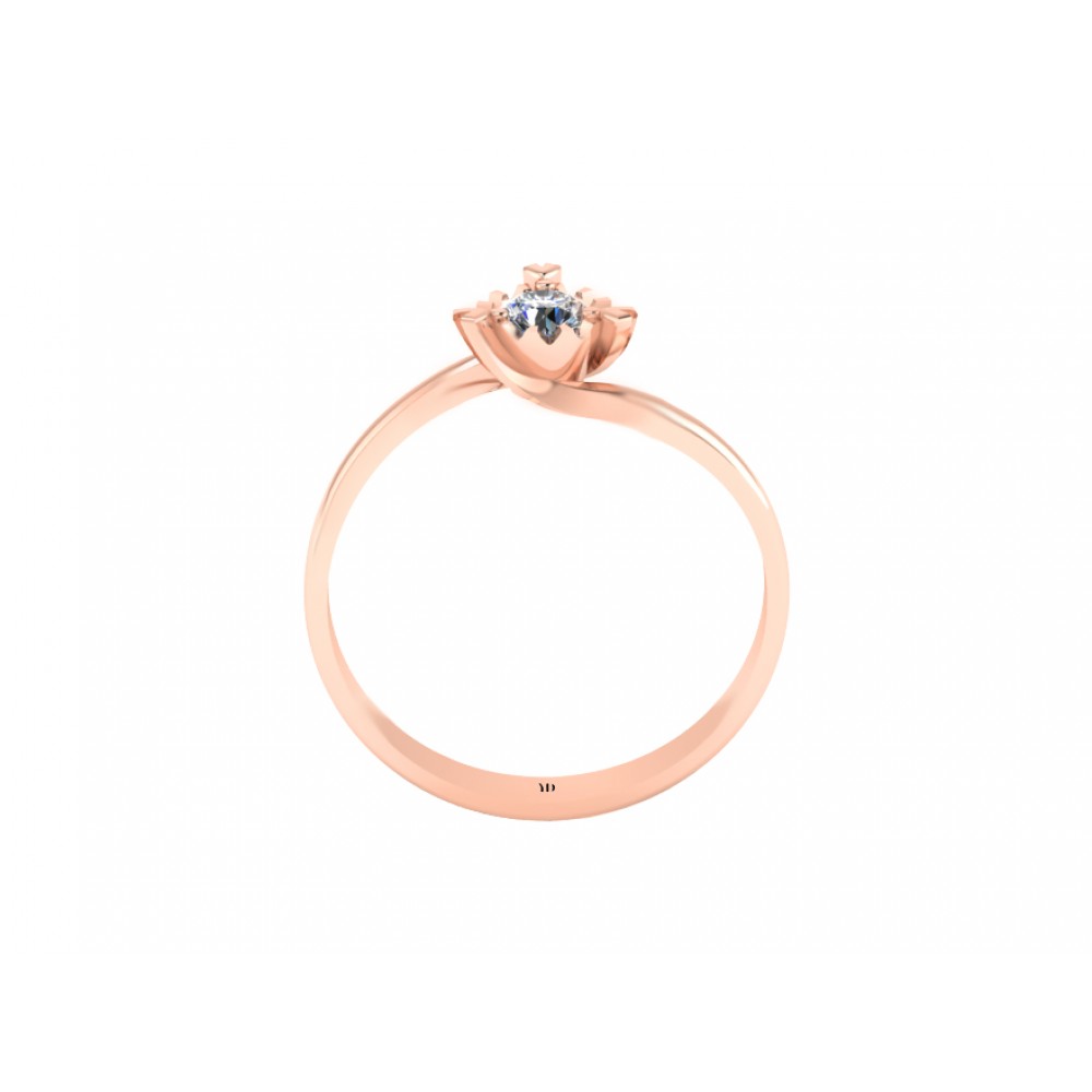 Кольцо для помолвки из золота с бриллиантом “The Rose of Love” RYD010