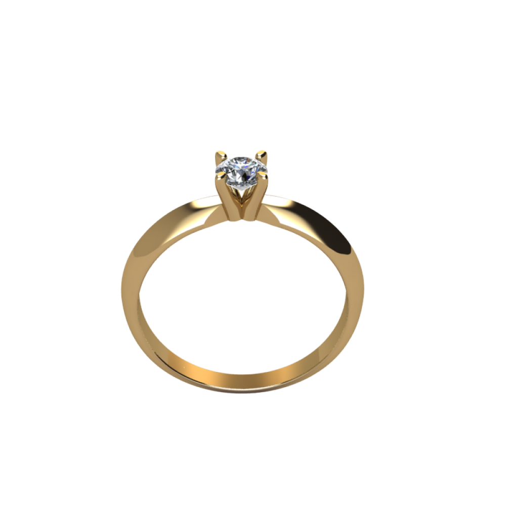 Кольцо для помолвки из золота с бриллиантом RYD013