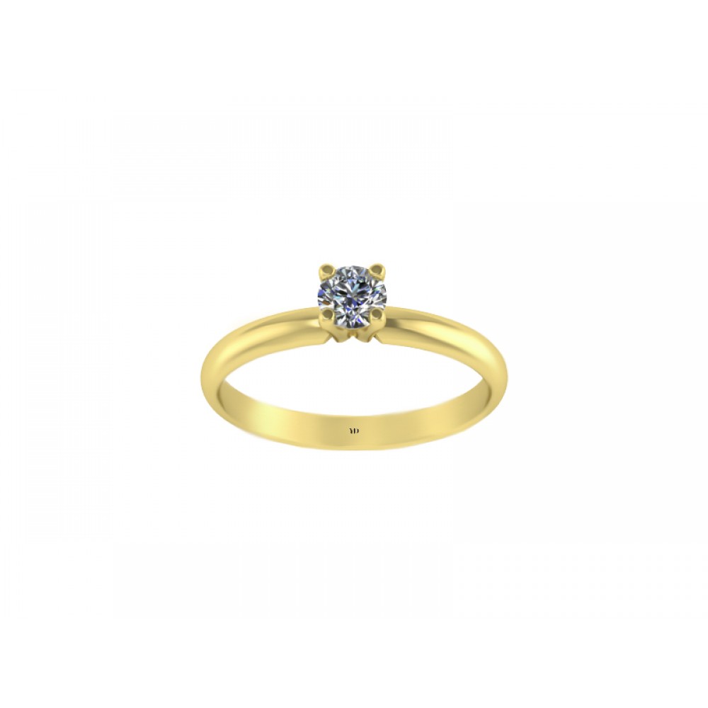 Кольцо для помолвки из золота с бриллиантом RYD015
