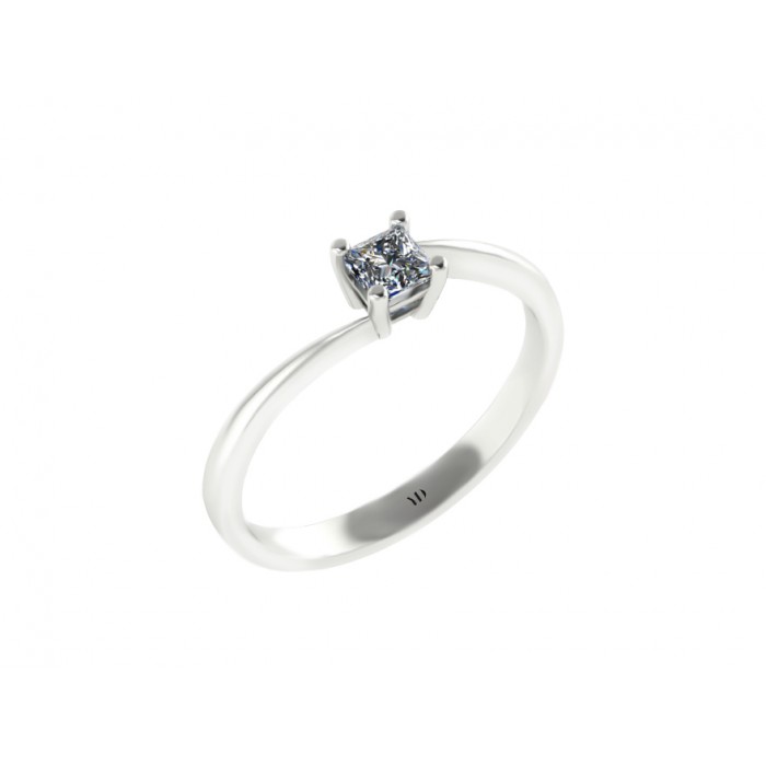Помолвочное кольцо с бриллиантом "Princess"