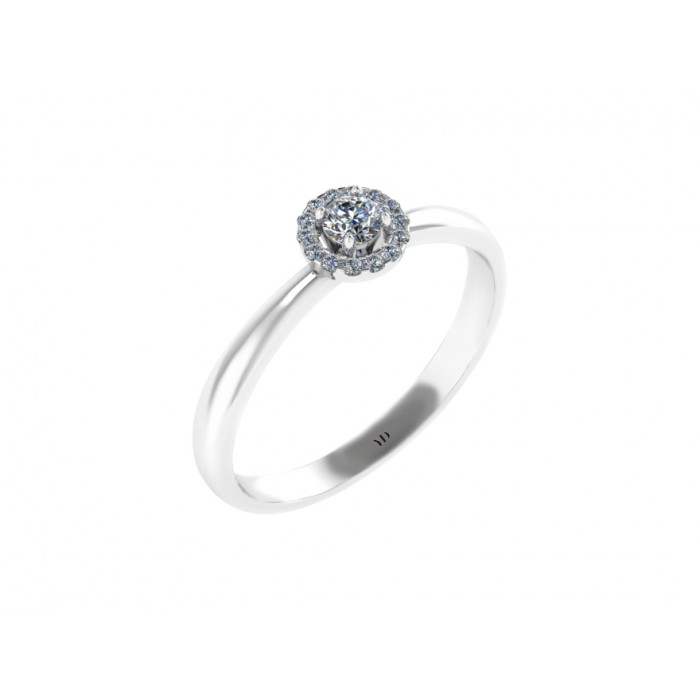 Помолвочное кольцо с бриллиантами "Raspberry"
