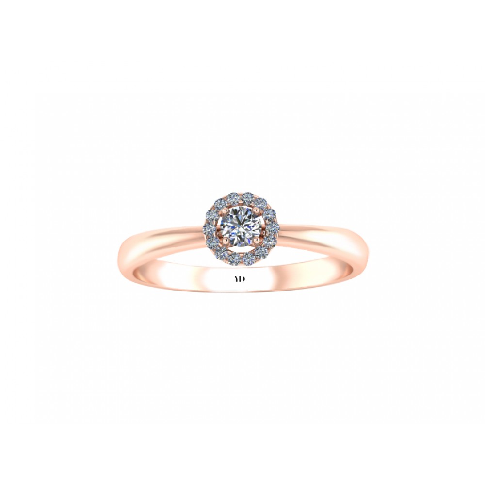 Помолвочное кольцо с бриллиантами "Raspberry"