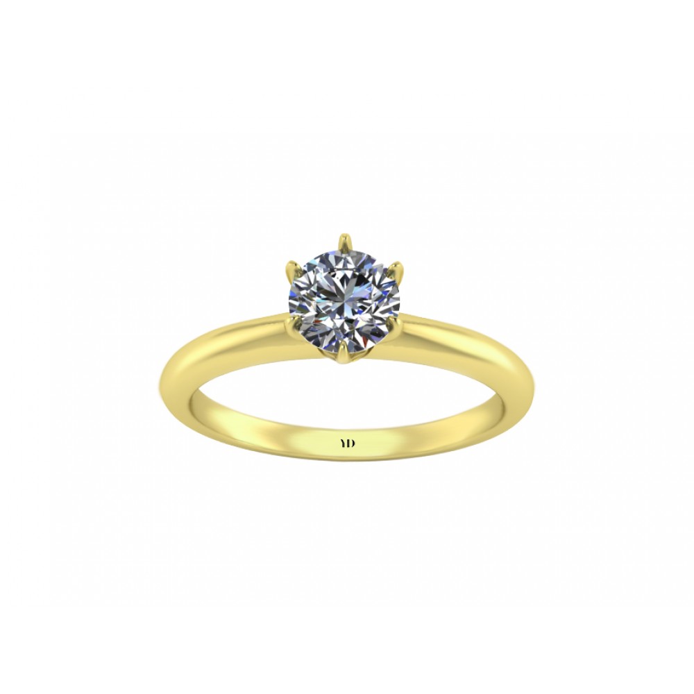 Кольцо для помолвки с бриллиантом "Crown"