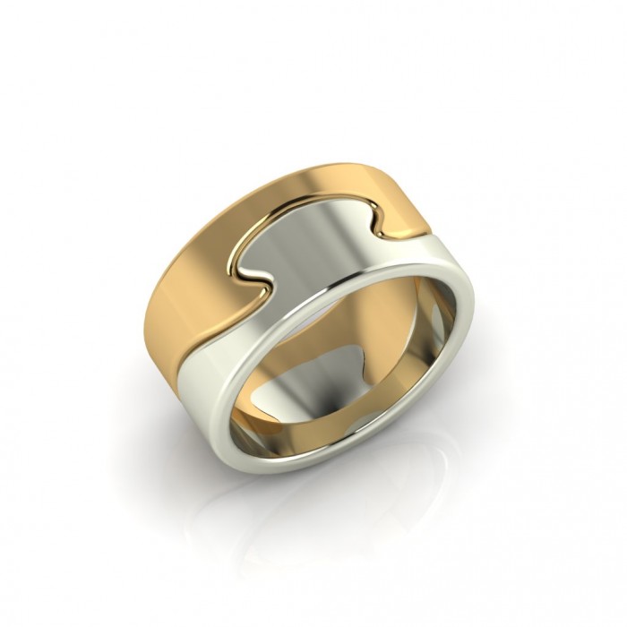 Обручальное кольцо из комбинированного золота "Magic"