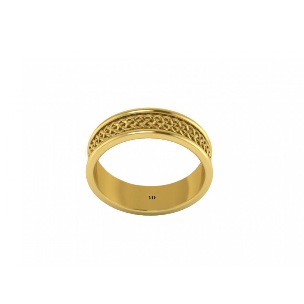 Обручальное кольцо из красного золота "Millenium"