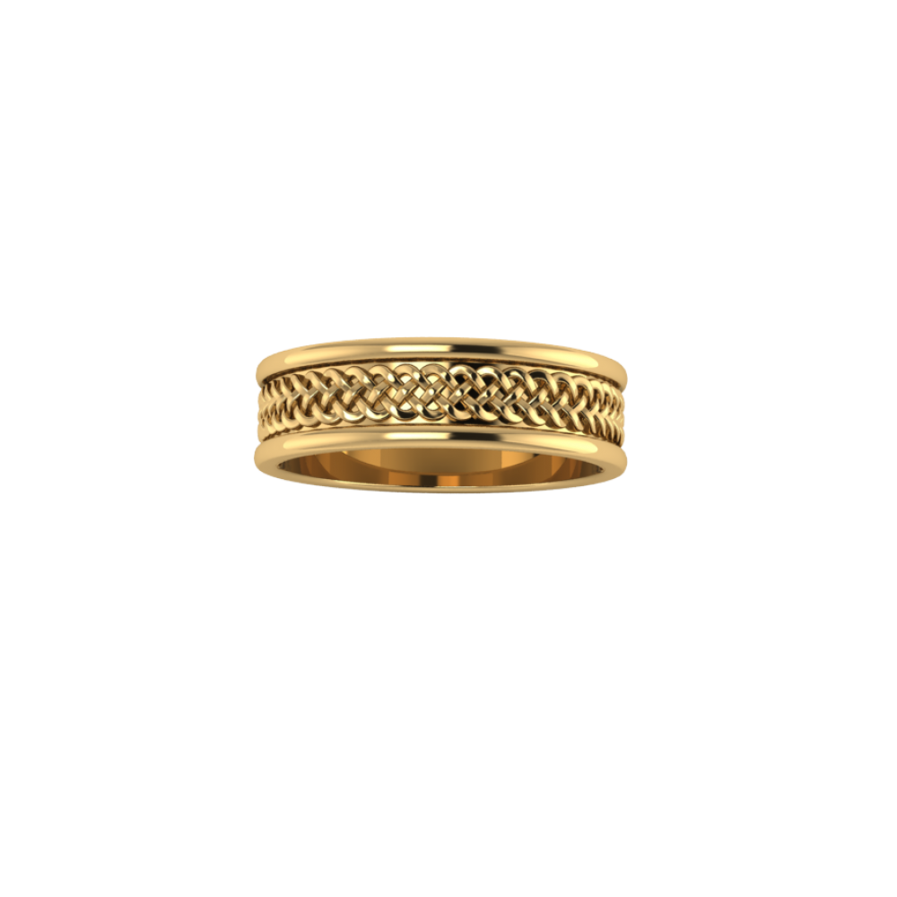 Обручальное кольцо из красного золота "Millenium"