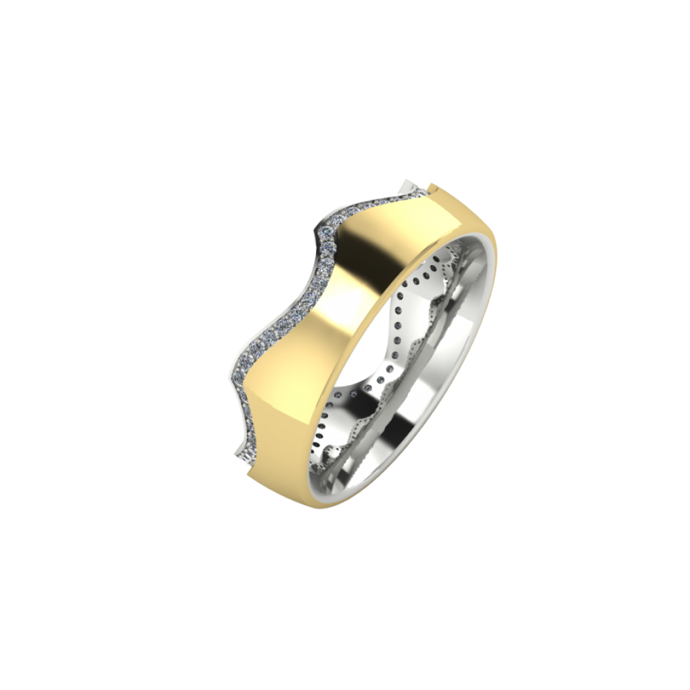 Обручальное кольцо с россыпью бриллиантов "Diamond Gate"