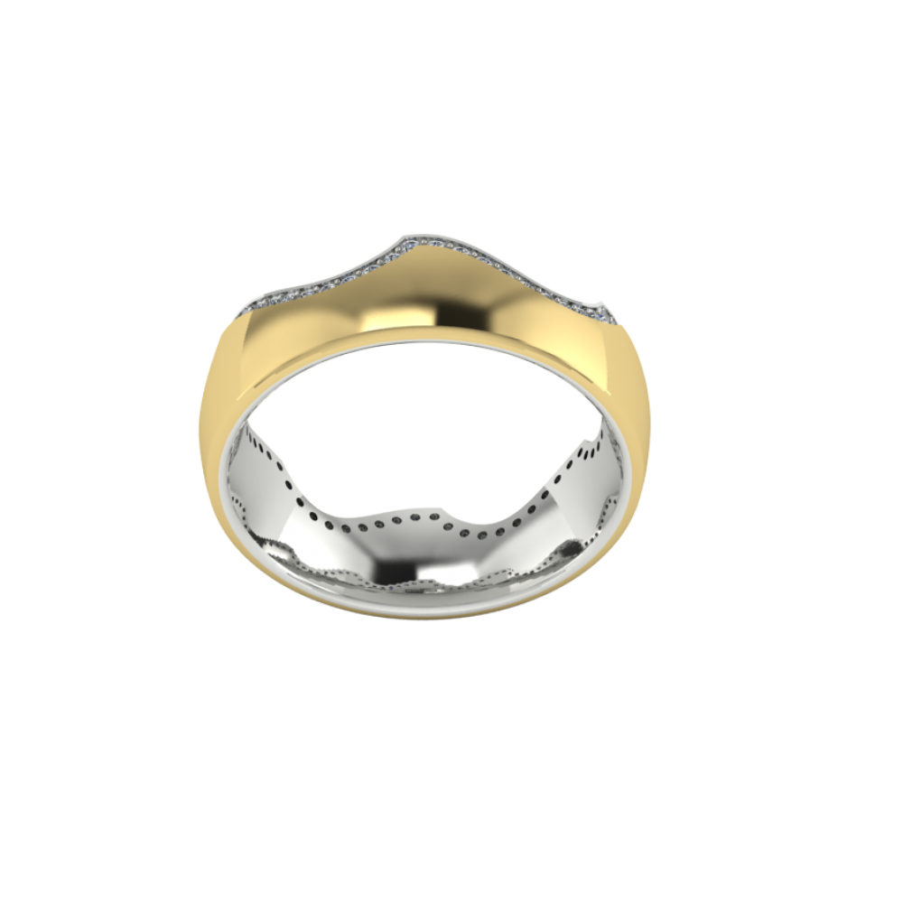 Обручальное кольцо с россыпью бриллиантов "Diamond Gate"