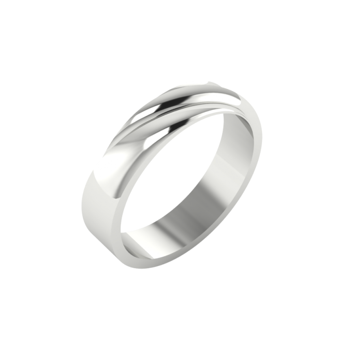 Обручальное кольцо из белого золота "Augusta"