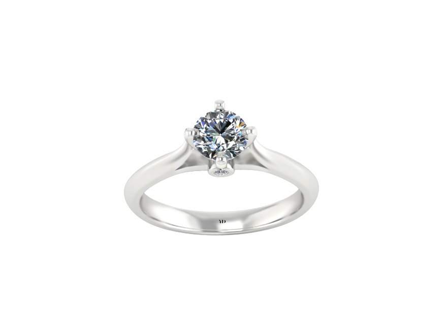Кольцо для помолвки с бриллиантом в центре